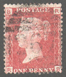 Great Britain Scott 33 Used Plate 92 - RB - Click Image to Close